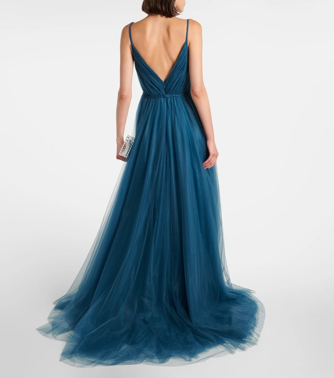 Costarellos - Cassandra caped tulle gown