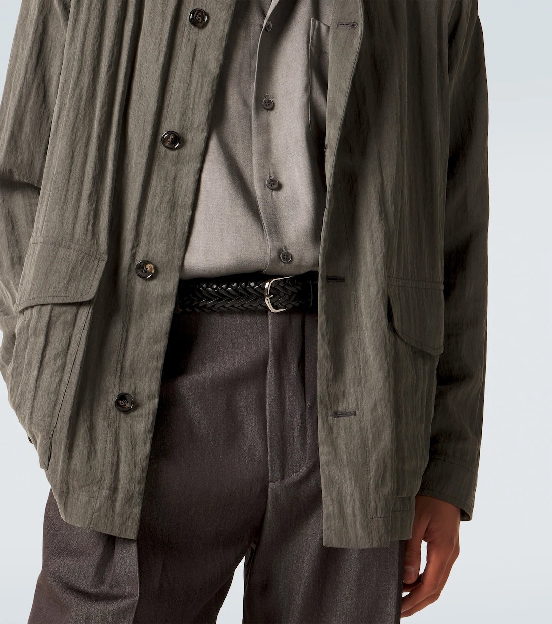 Giorgio Armani - Braided leather belt