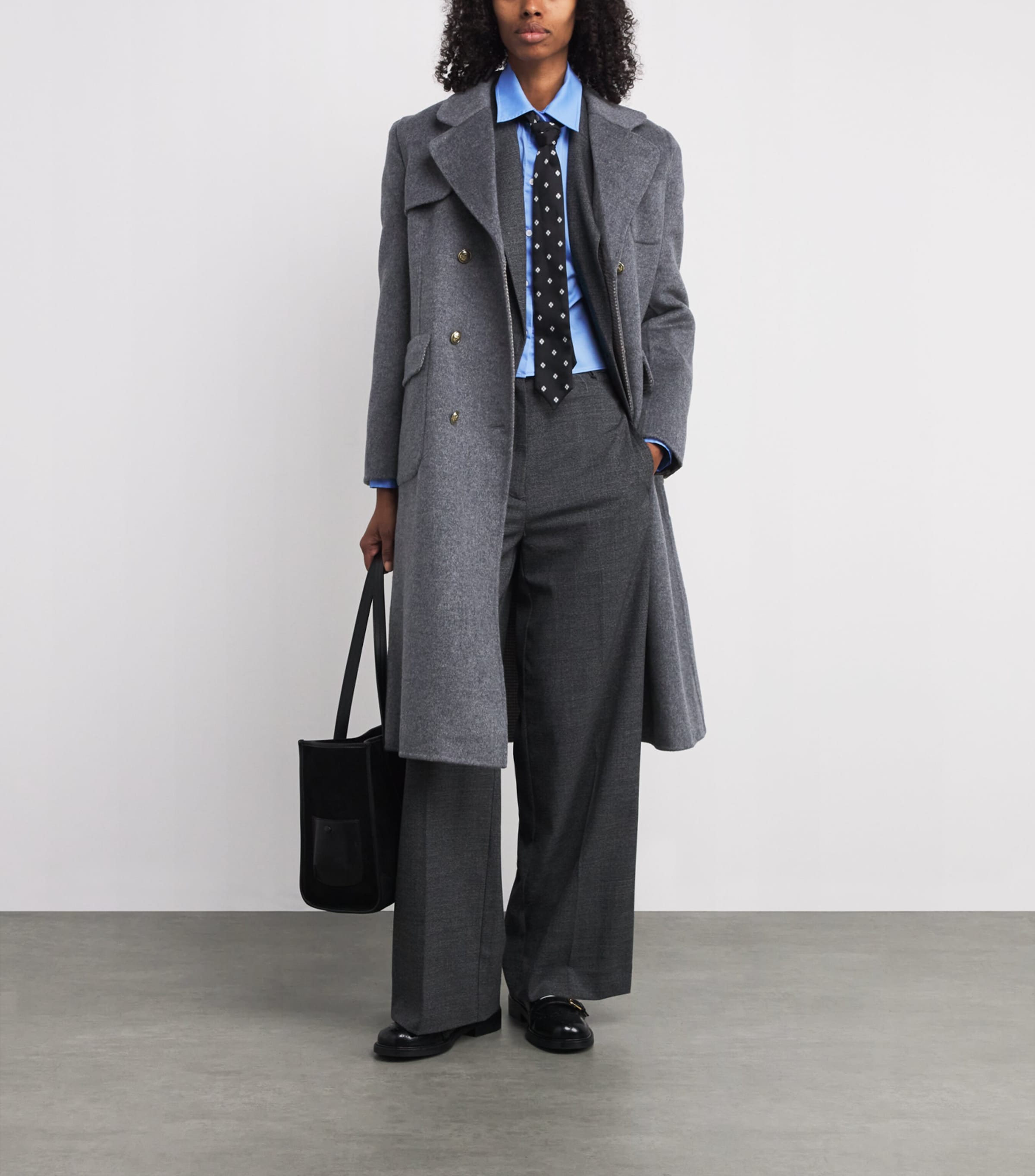 Wool-Blend Double-Faced Coat