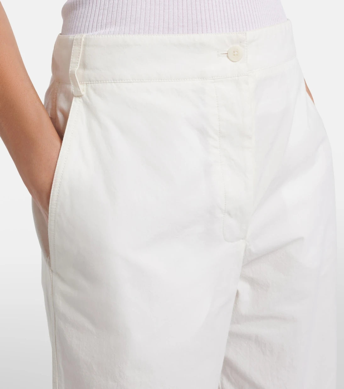 The Row - Fael cotton poplin straight pants