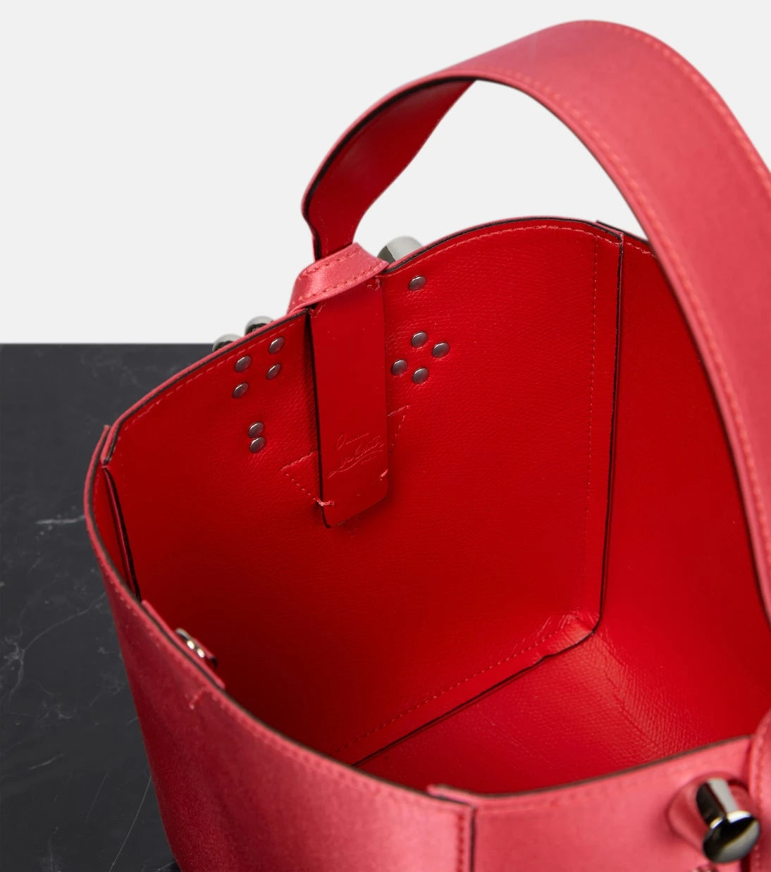 Christian Louboutin - Cabachic Mini satin bucket bag