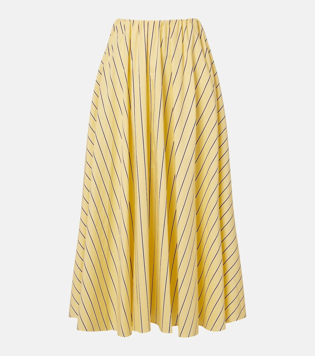 Staud - Milano striped cotton maxi skirt