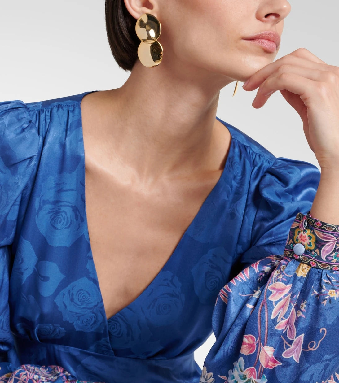 Jennifer Behr - Issey 18kt gold-plated drop earrings