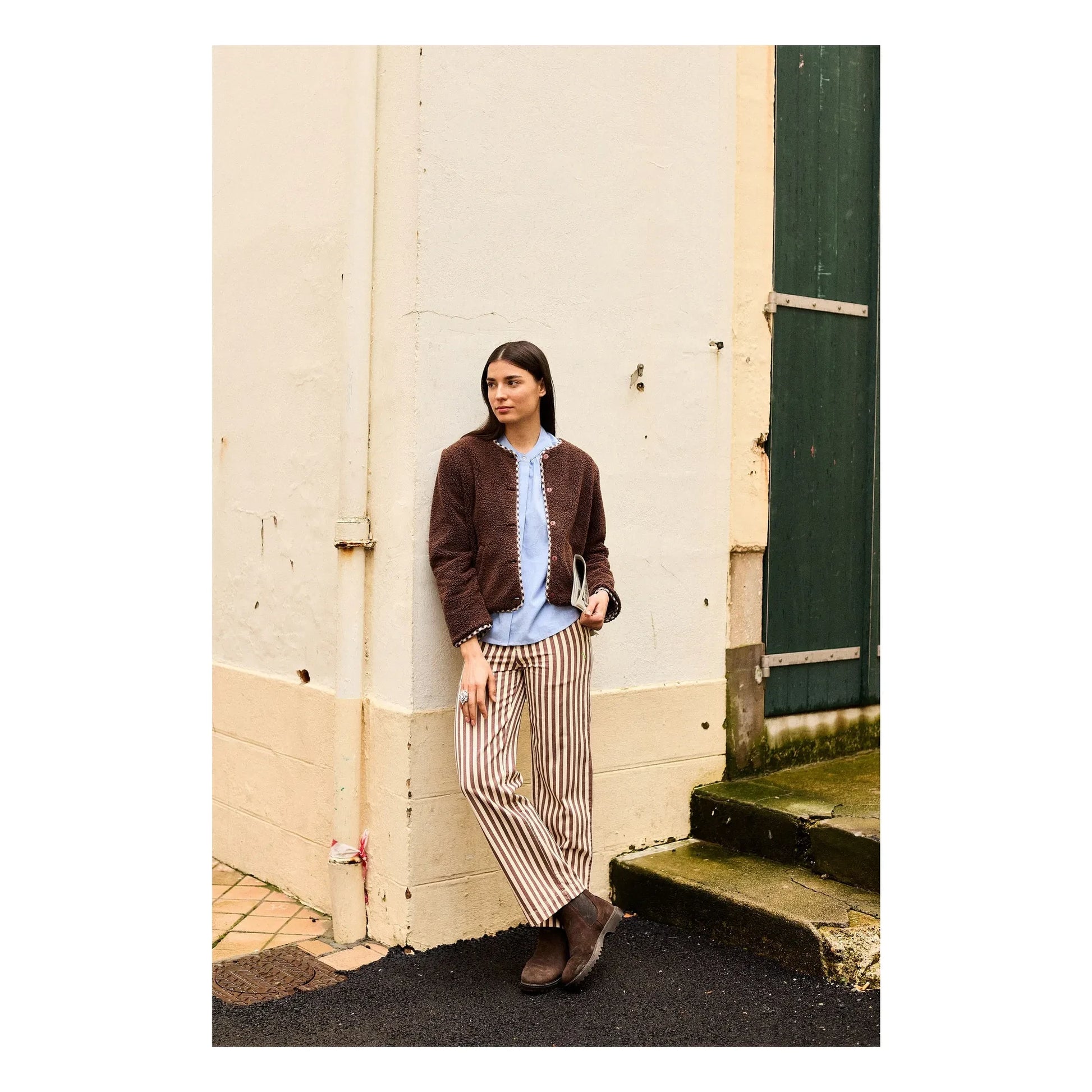 a.p - Engrace Oxford blouse | Light blue