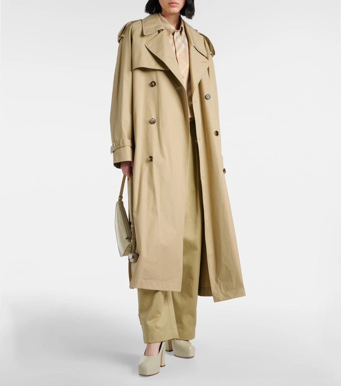 Burberry - 130 leather platform pumps