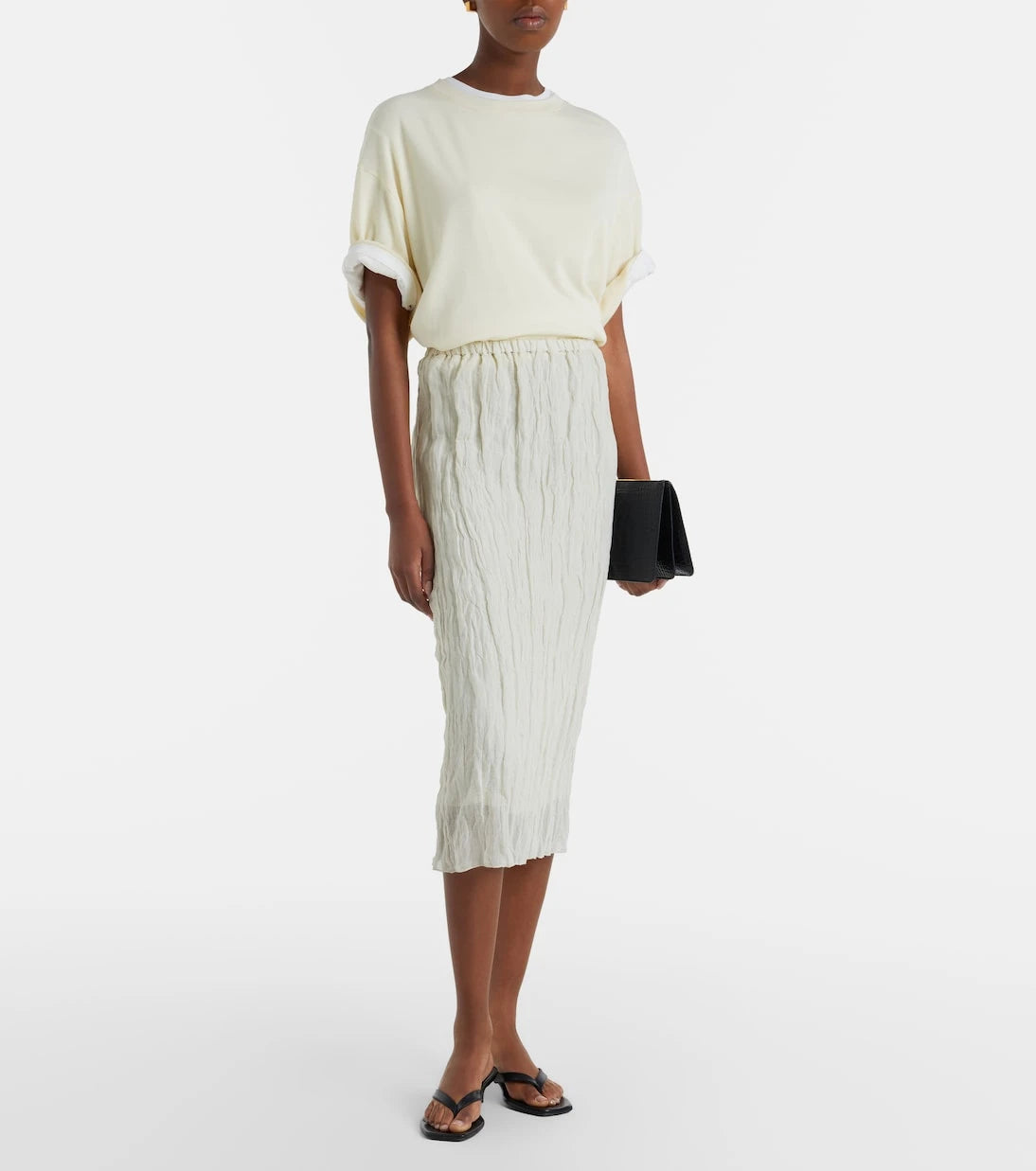 Róhe - Cotton-blend midi skirt