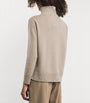 Beige Cashmere Rollneck Sweater