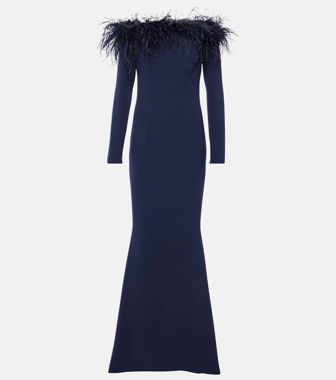 Safiyaa - Starlana feather-trimmed off-shoulder gown