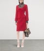 Valentino Red Wool-Blend Tweed Skirt