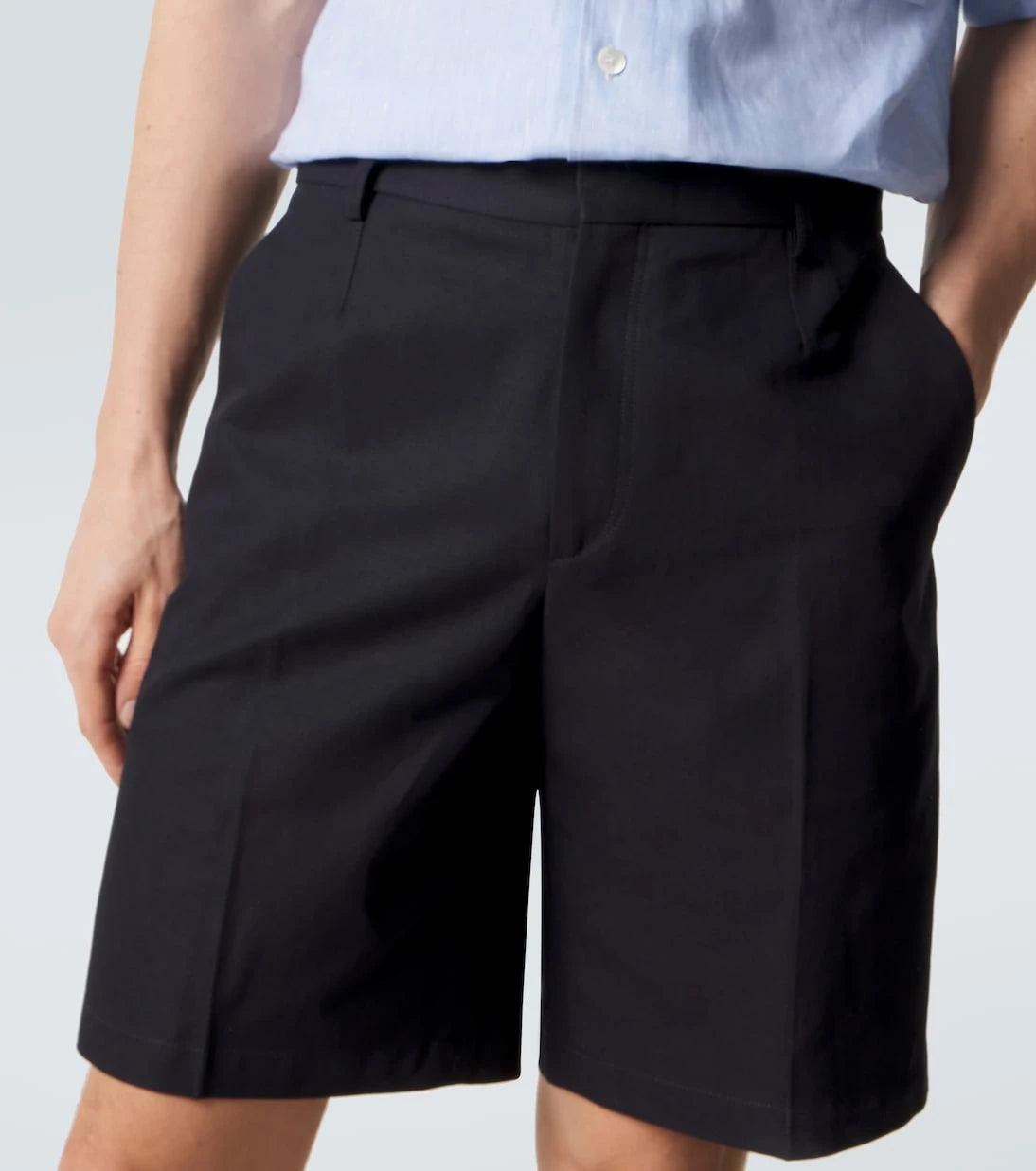 Zegna - Cotton and linen Bermuda shorts