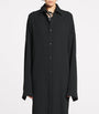 Balenciaga Black Lace-Up Shirt Dress