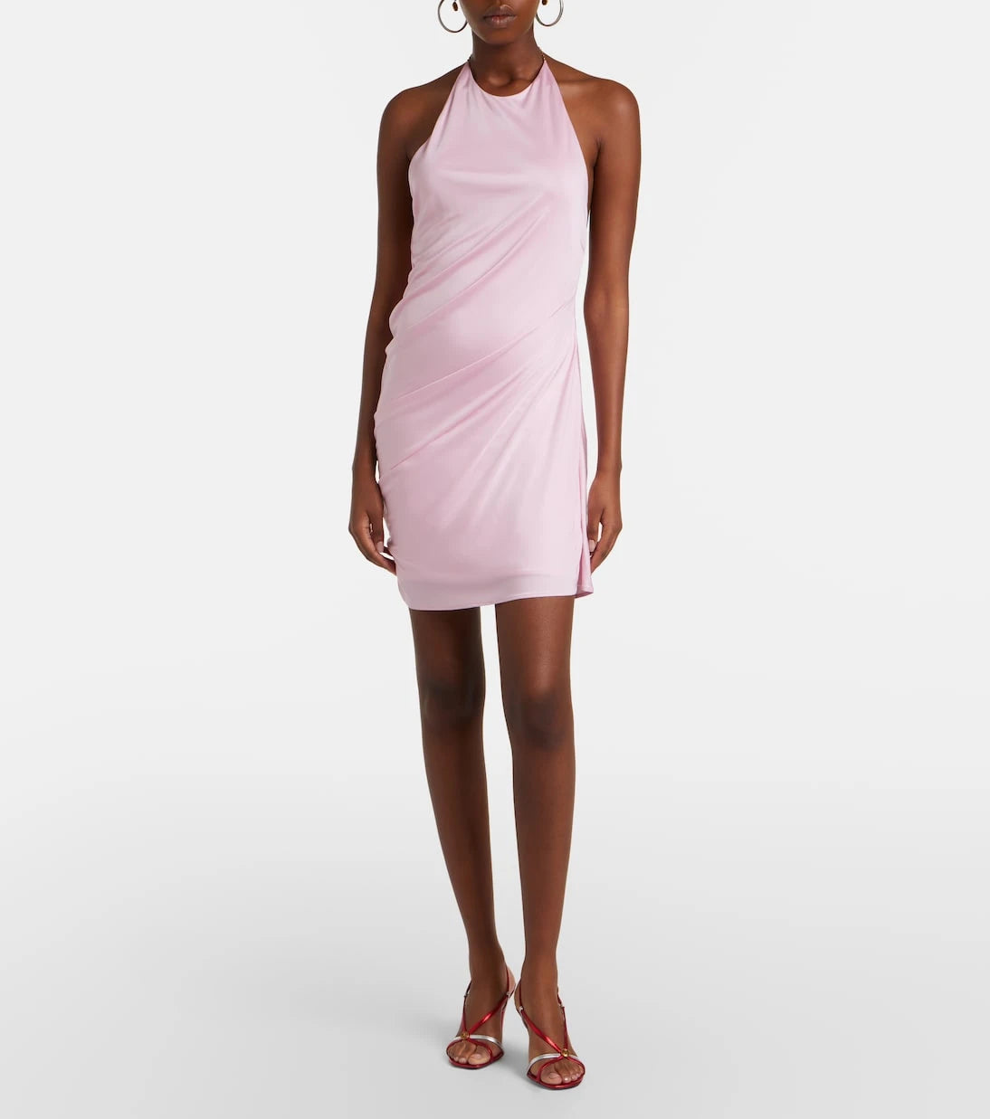 Versace - Draped jersey minidress