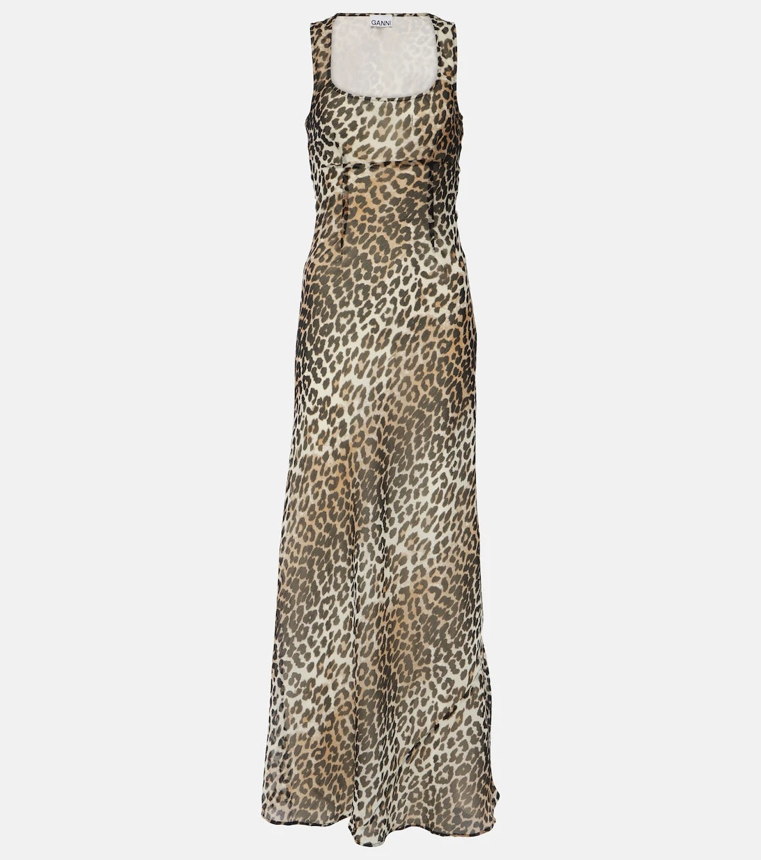 Ganni - Leopard-print chiffon maxi dress