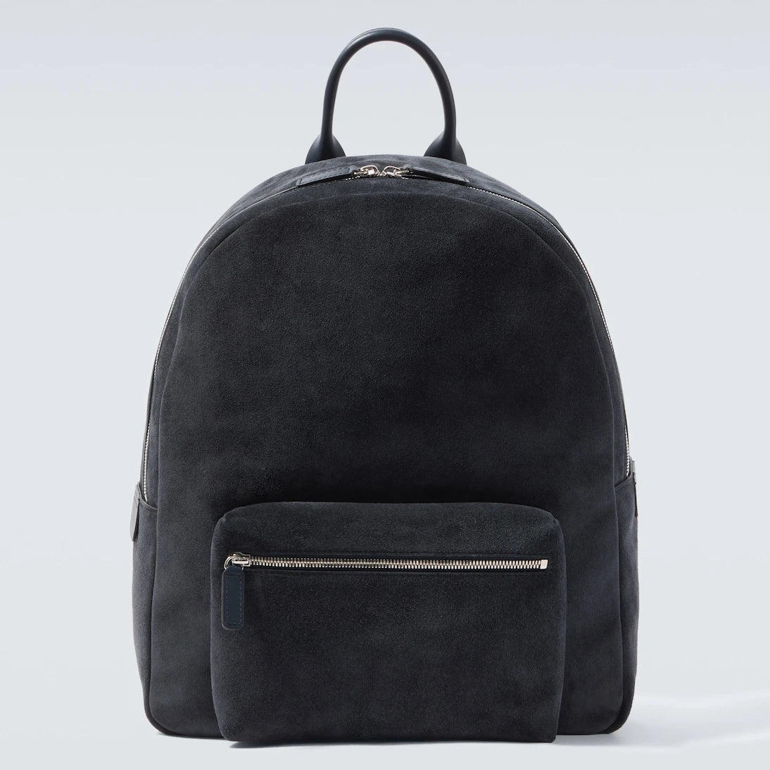 Kiton - Leather-trimmed suede backpack