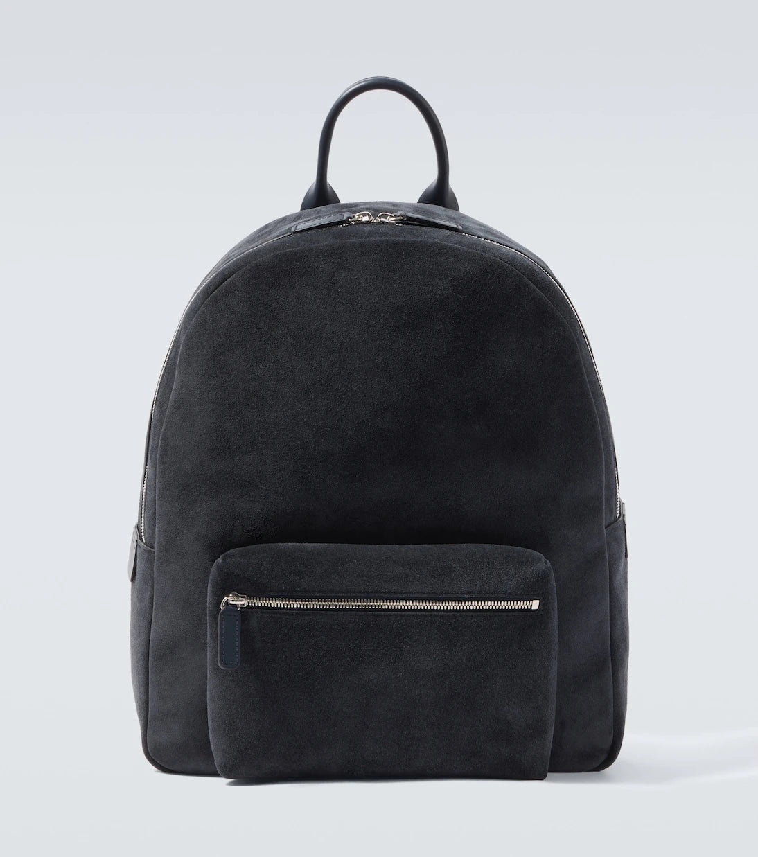 Kiton - Leather-trimmed suede backpack