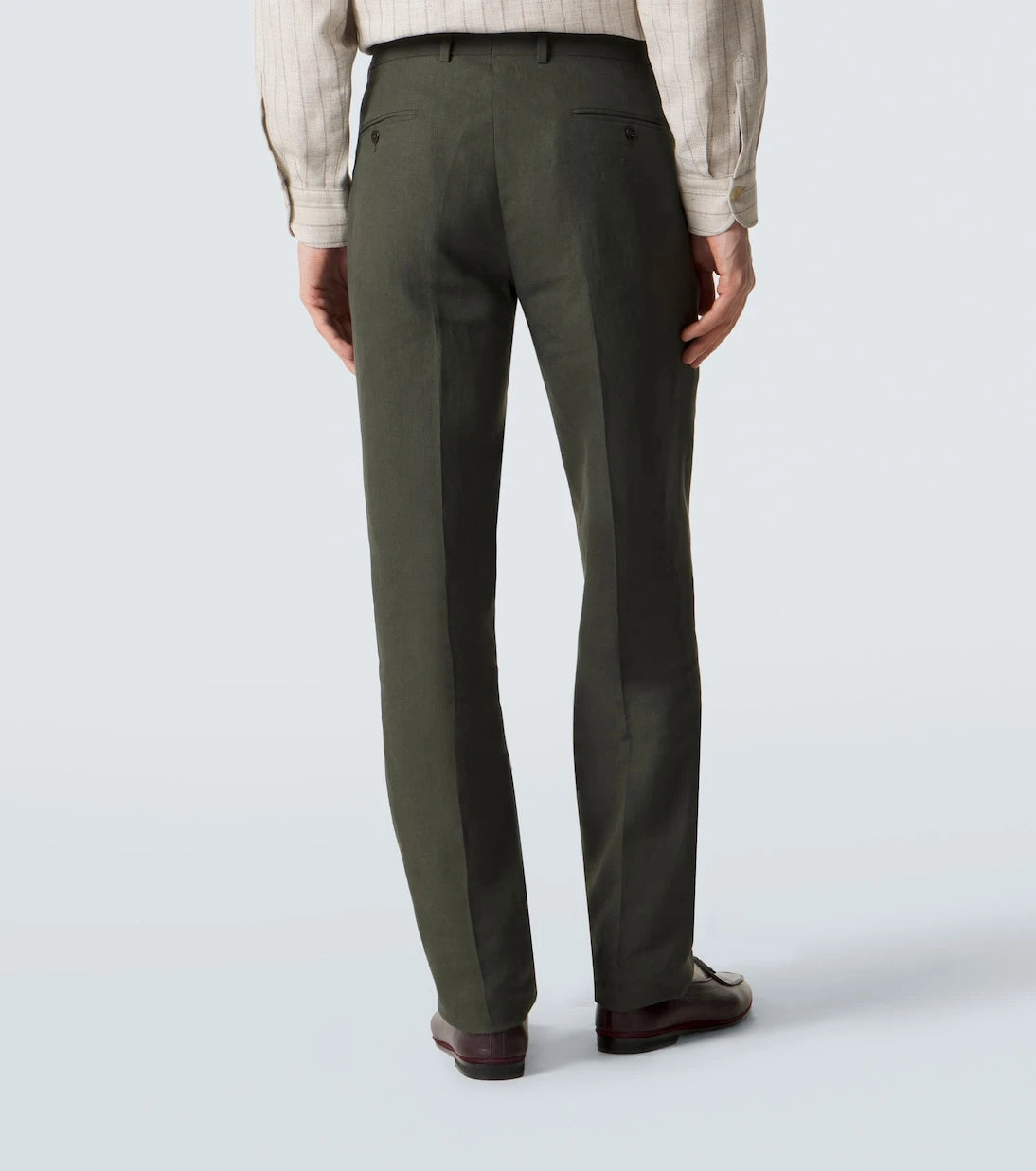 Rubinacci - Pleated linen slim pants