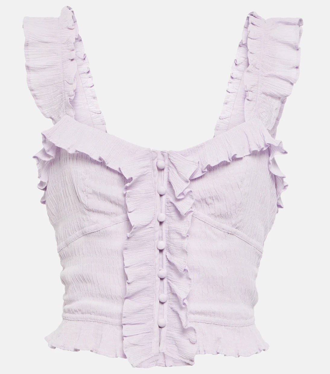 Isabel Marant - Gimsy ruffle-trimmed crêpe crop top