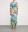 Mary Katrantzou Satin Como Shirt Midi Dress