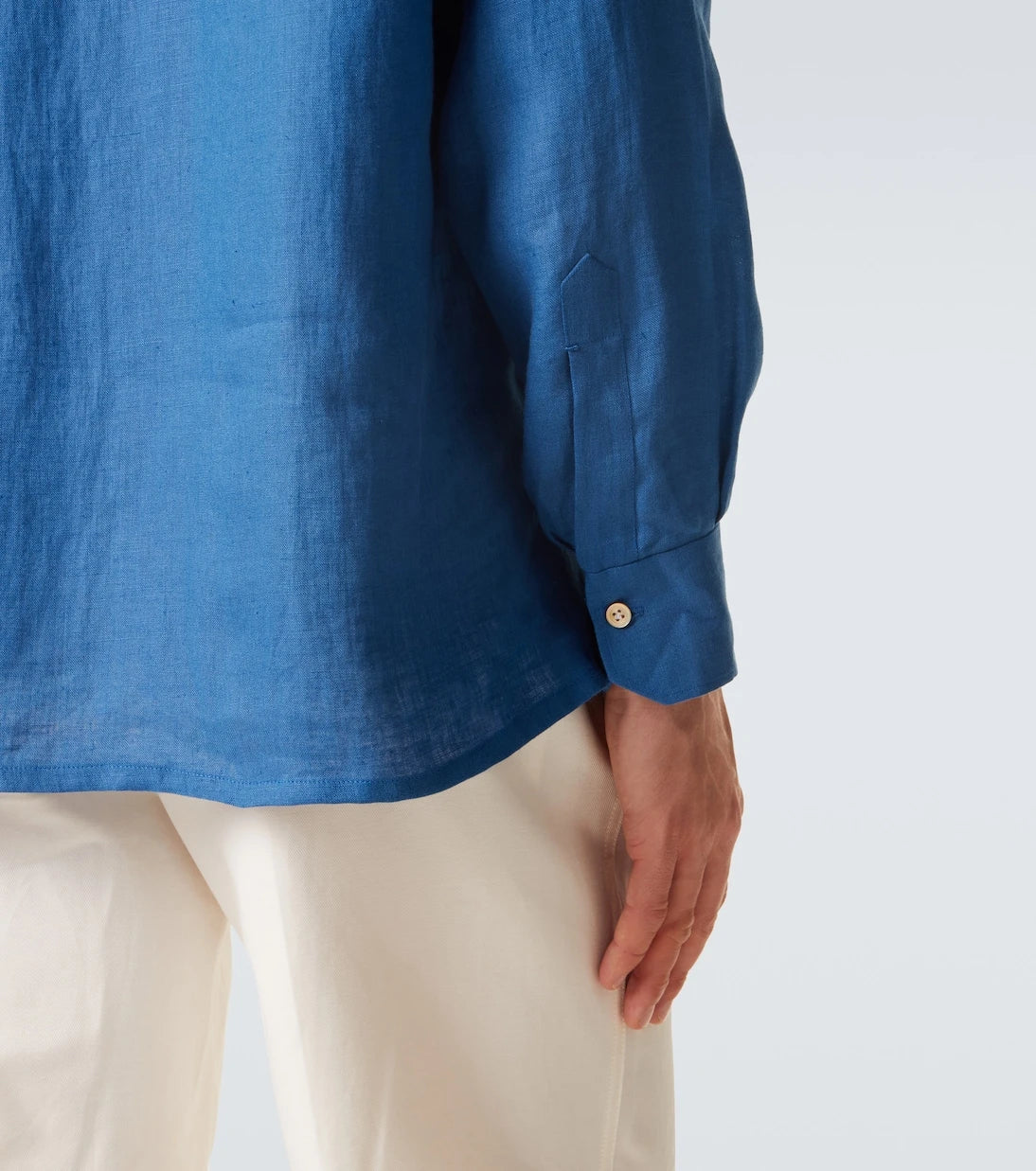 Kiton - Bow-detail linen shirt