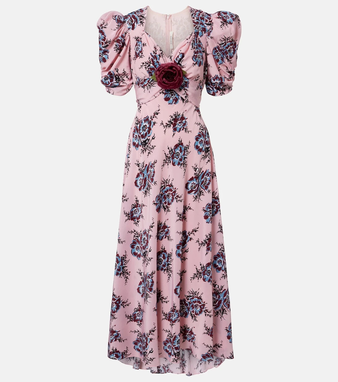 Rodarte - Floral-appliqué silk gown