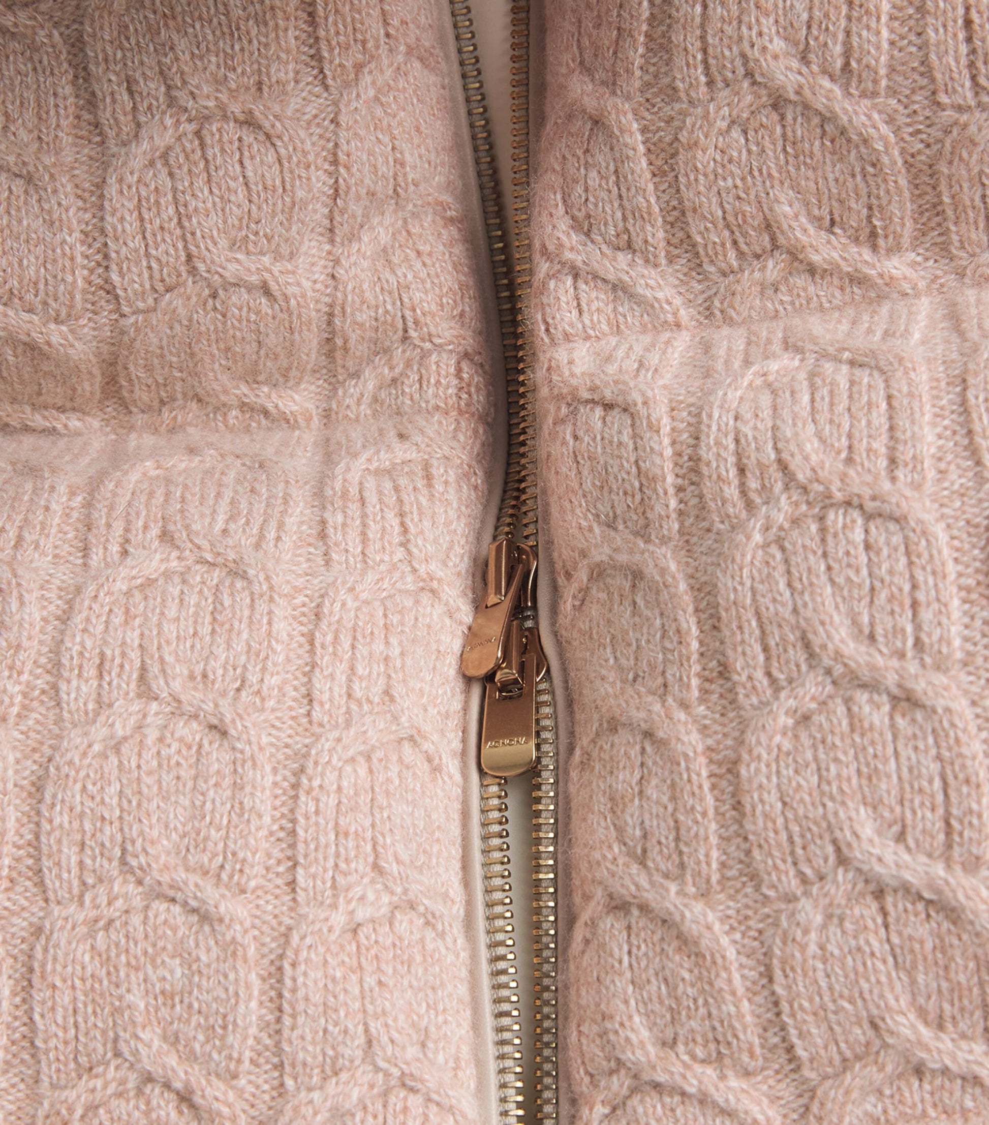 Agnona Pink Cashmere Quilted Gilet