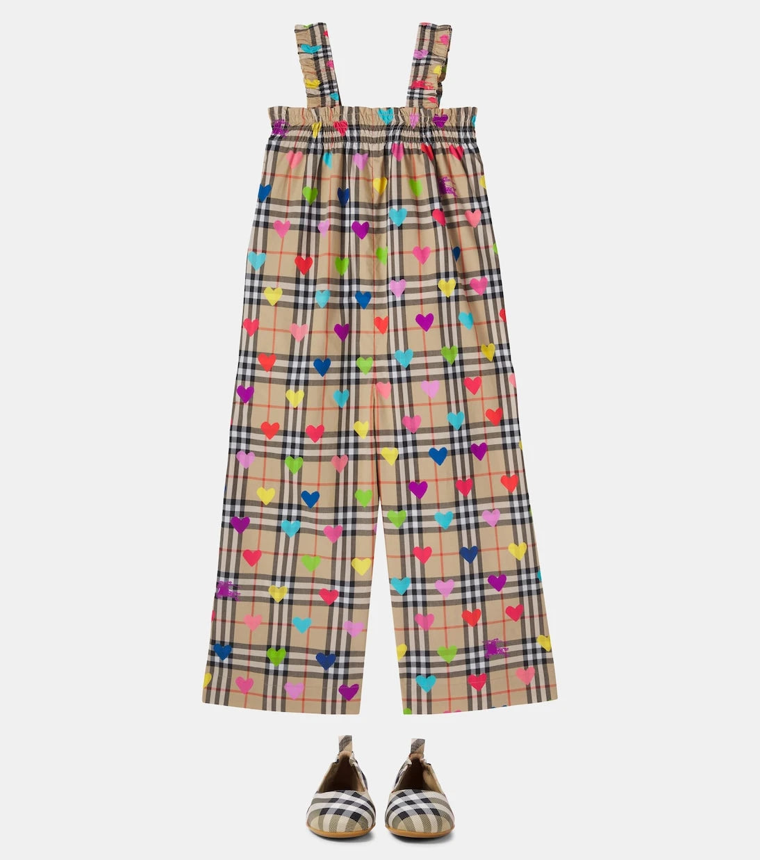 Burberry Kids - Burberry Check printed cotton overalls