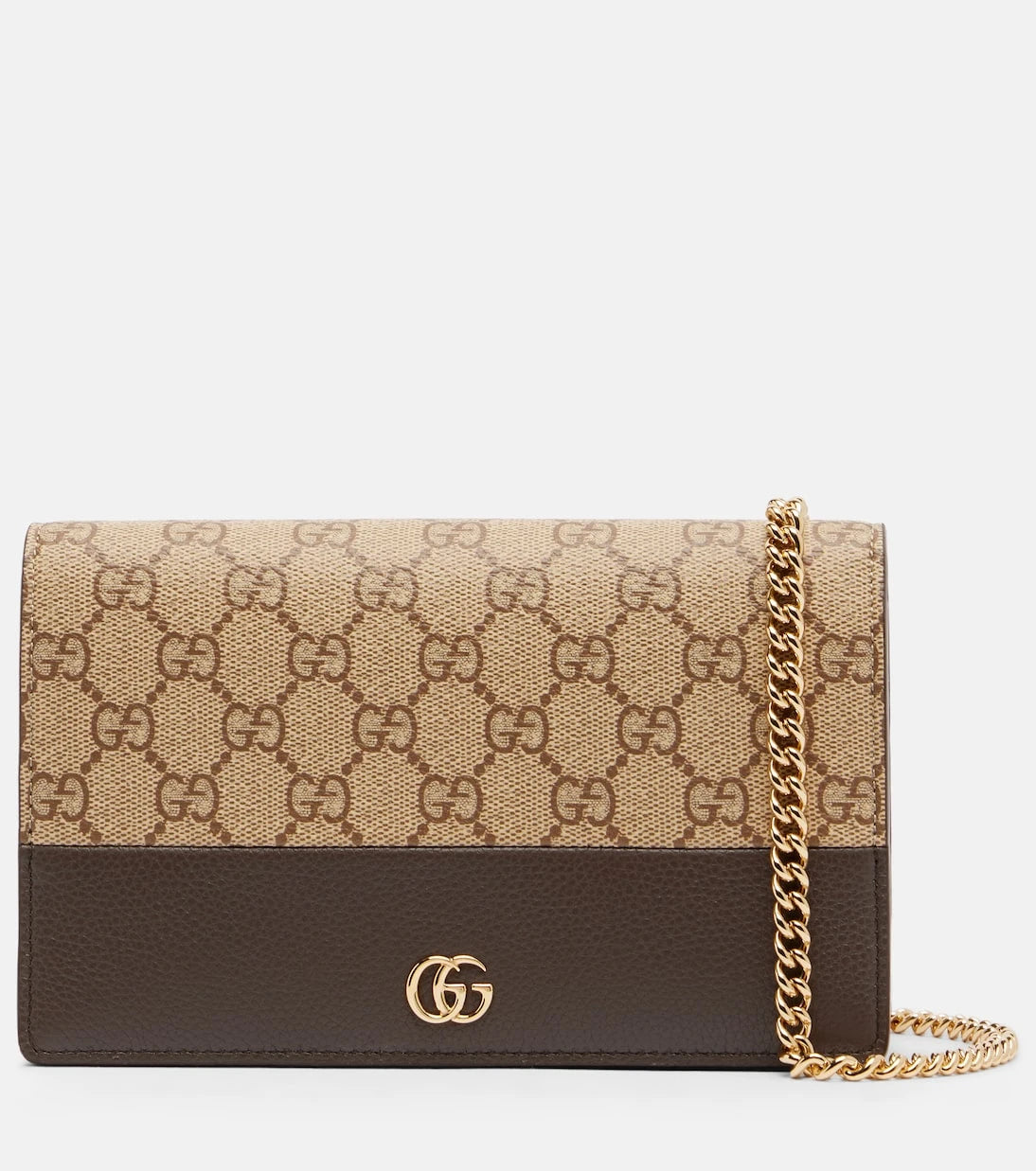 Gucci - GG Marmont canvas wallet on chain