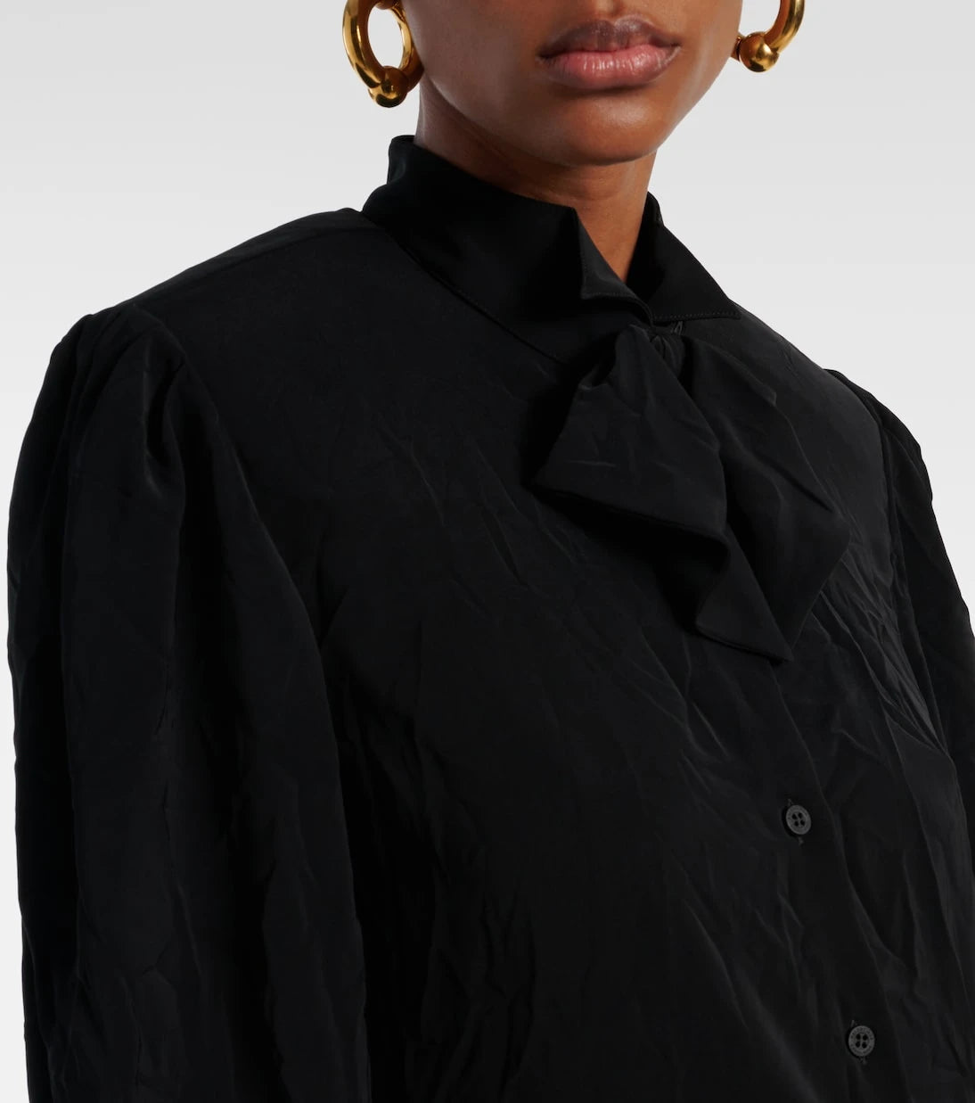 Balenciaga - Tie-neck crêpe blouse