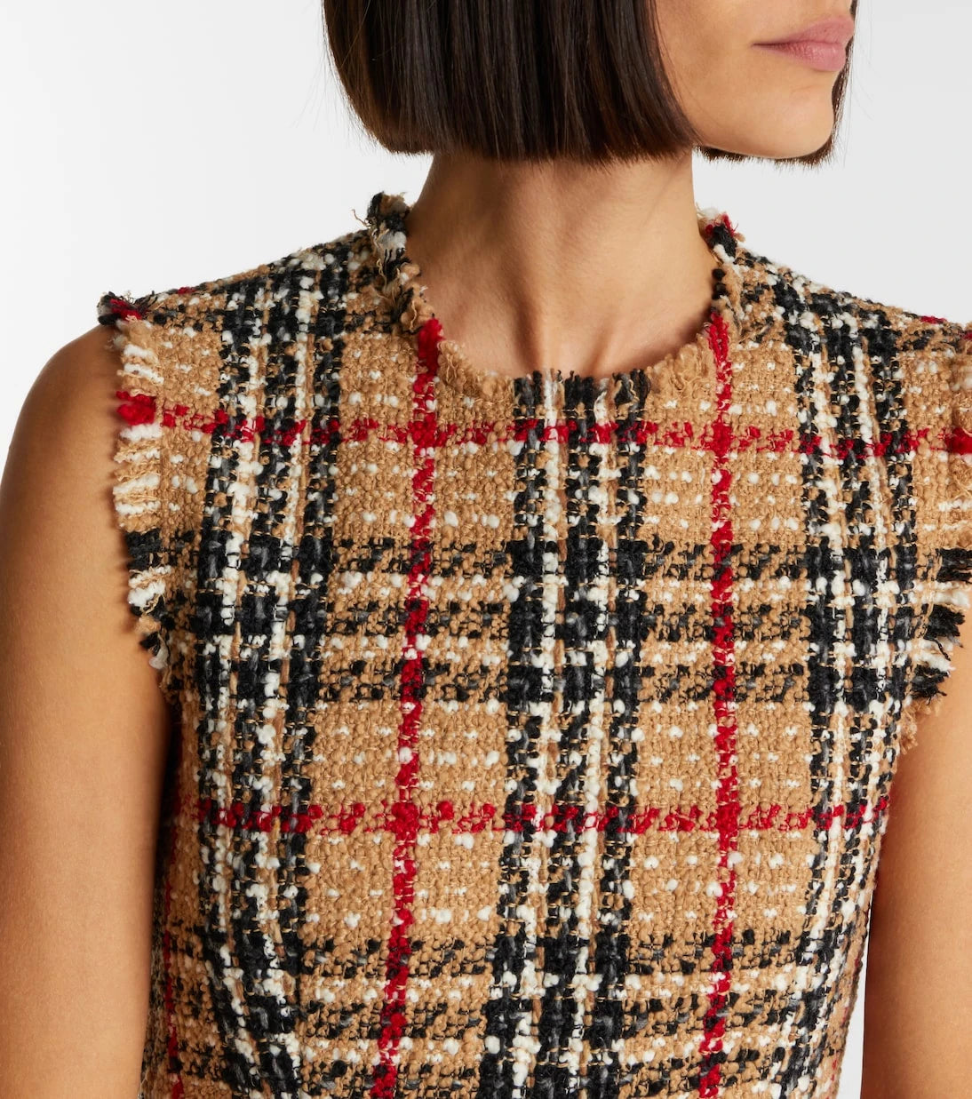 Burberry - Burberry Check bouclé minidress