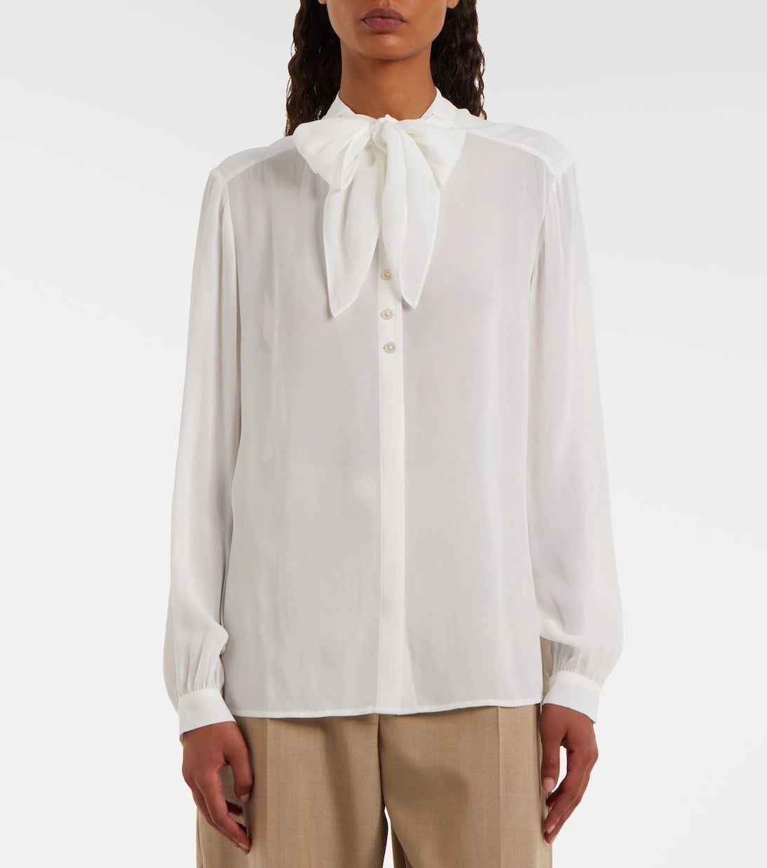 Tory Burch - Tie-neck georgette blouse