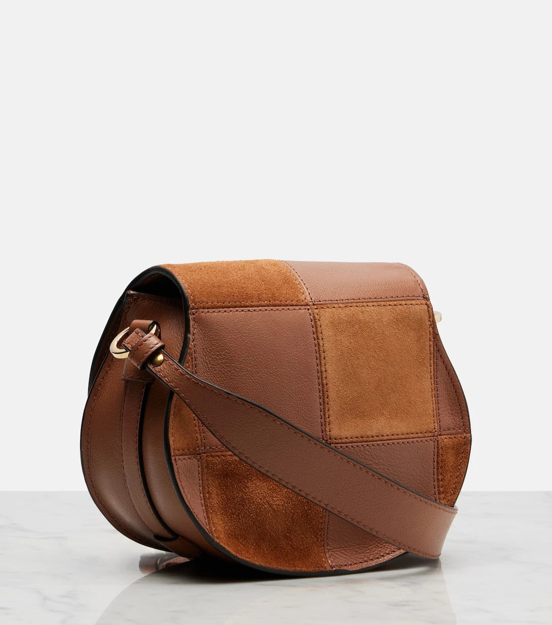 Chloé - Marcie Small leather and suede crossbody bag