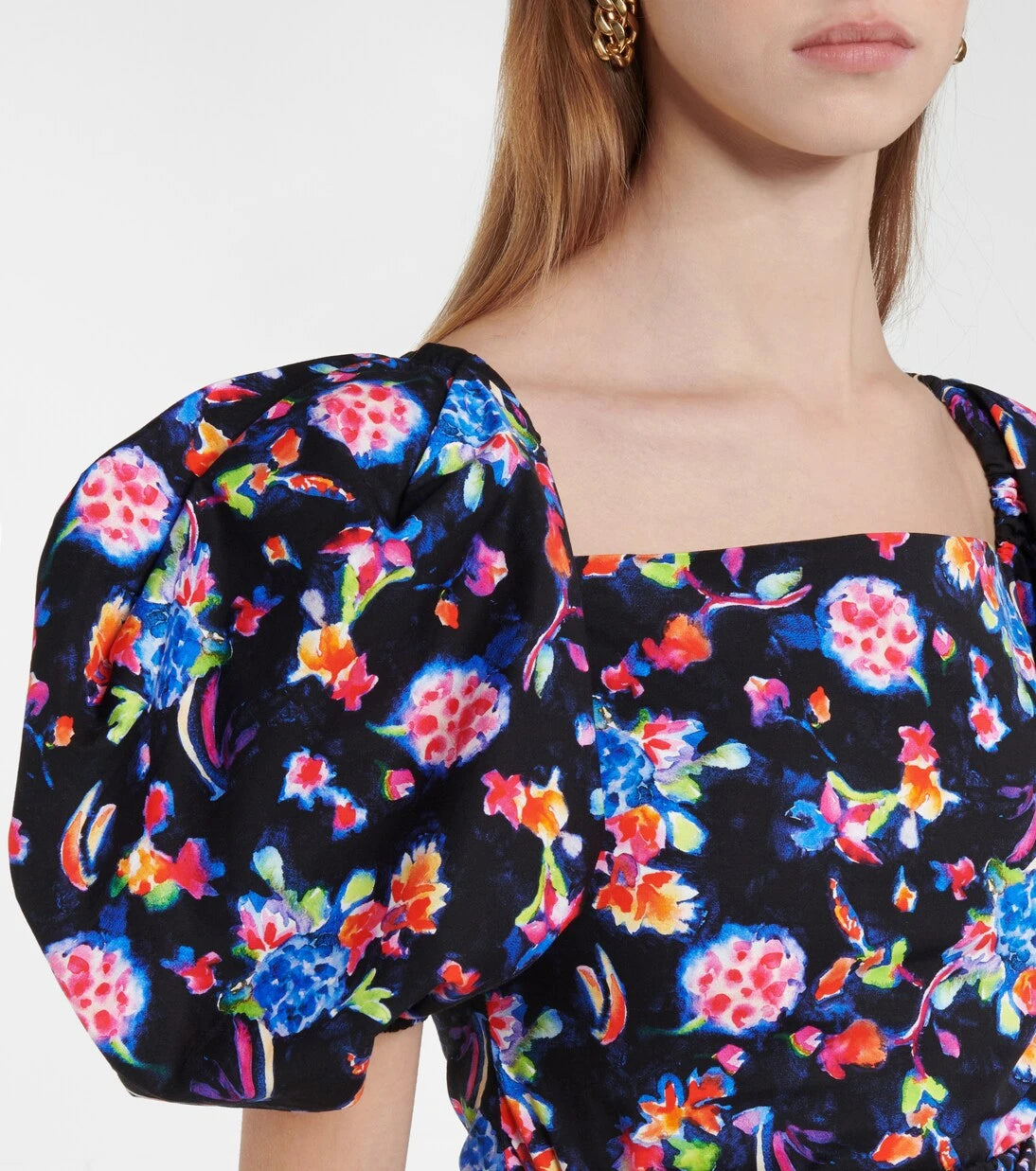 Caroline Constas - Eliana floral cotton-blend blouse