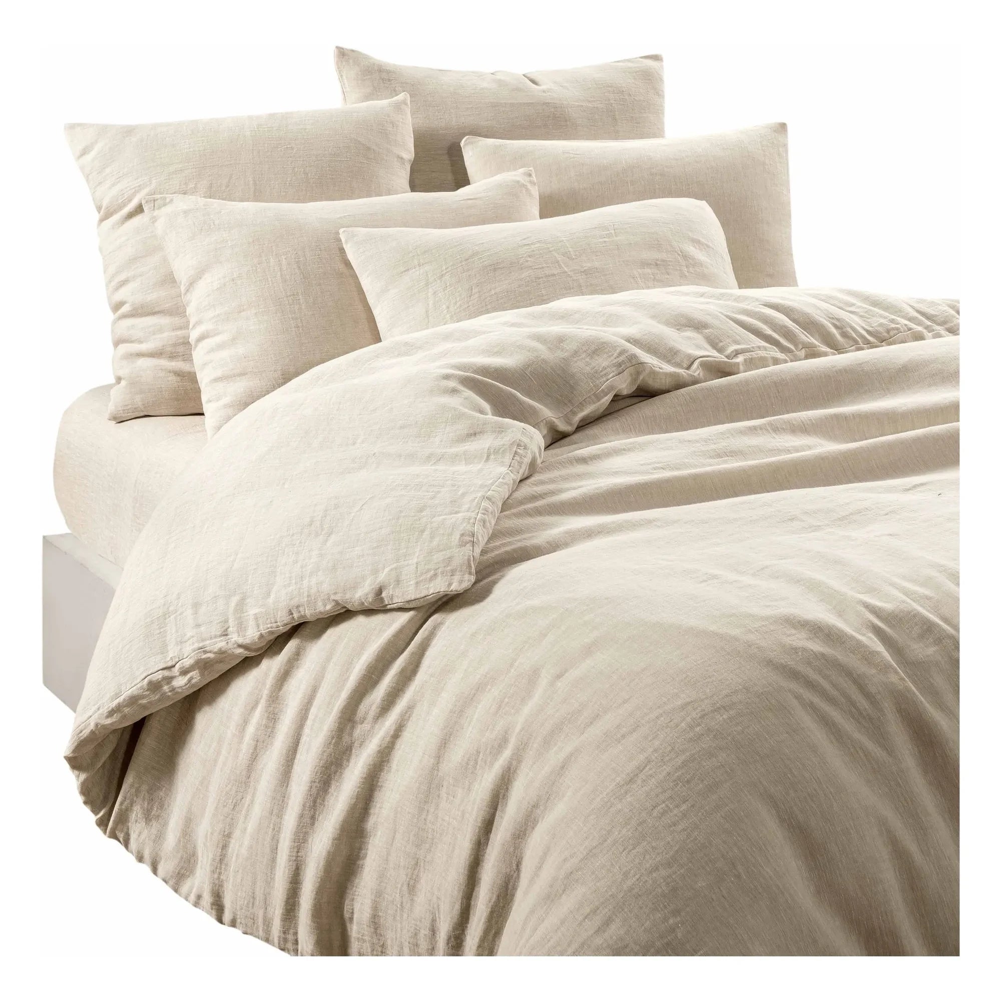 Haomy - Linen fitted sheet Leria