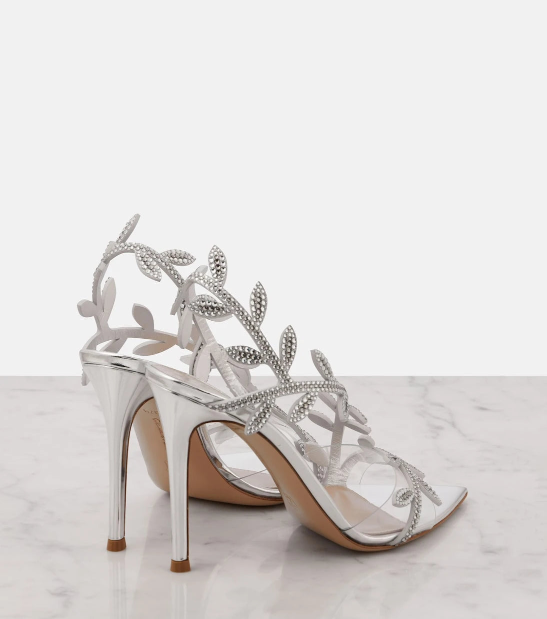 Gianvito Rossi - Flavia 105 embellished mirrored leather sandals