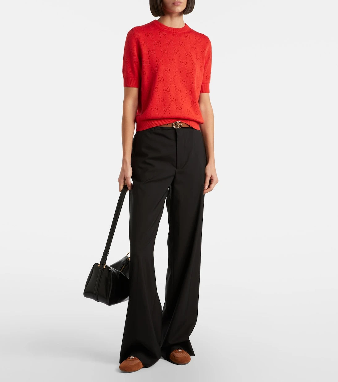 Gucci - GG pointelle silk and cotton sweater