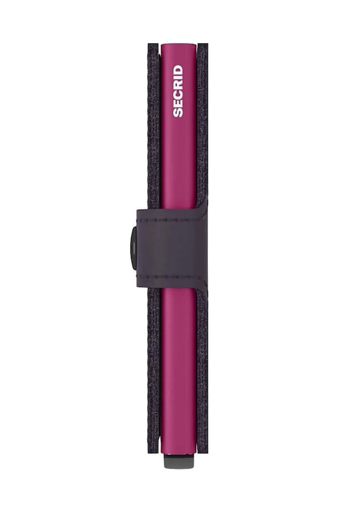 Secrid Miniwallet Matte Dark Purple-Fuchsia Deri Cüzdan