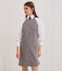 Brunello Cucinelli Brown Wool-Blend Tweed Mini Dress