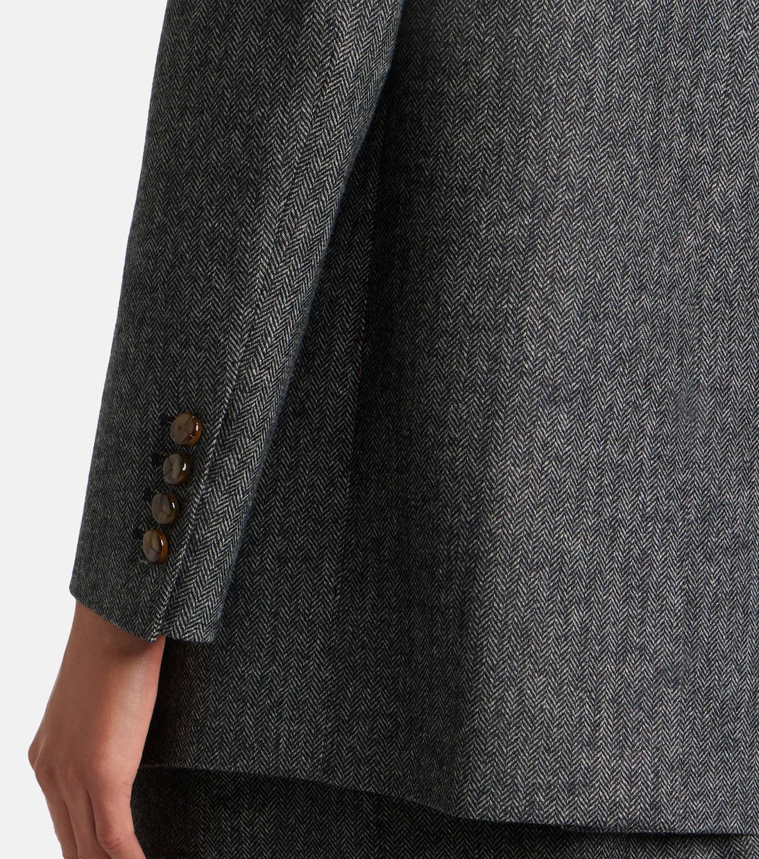 Blazé Milano - Everyday herringbone wool-blend blazer