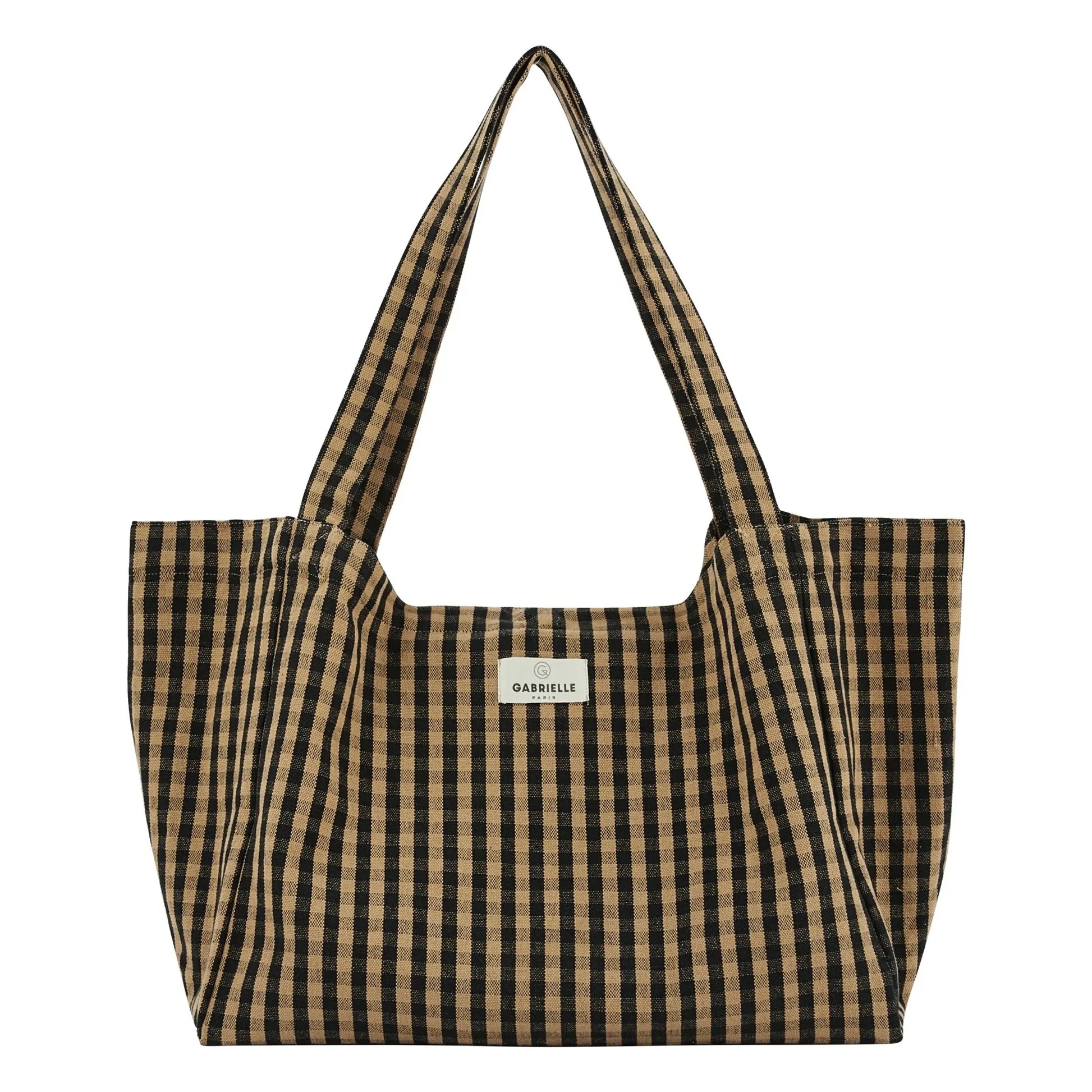 Gabrielle Paris - Vichy handbag | Coffee