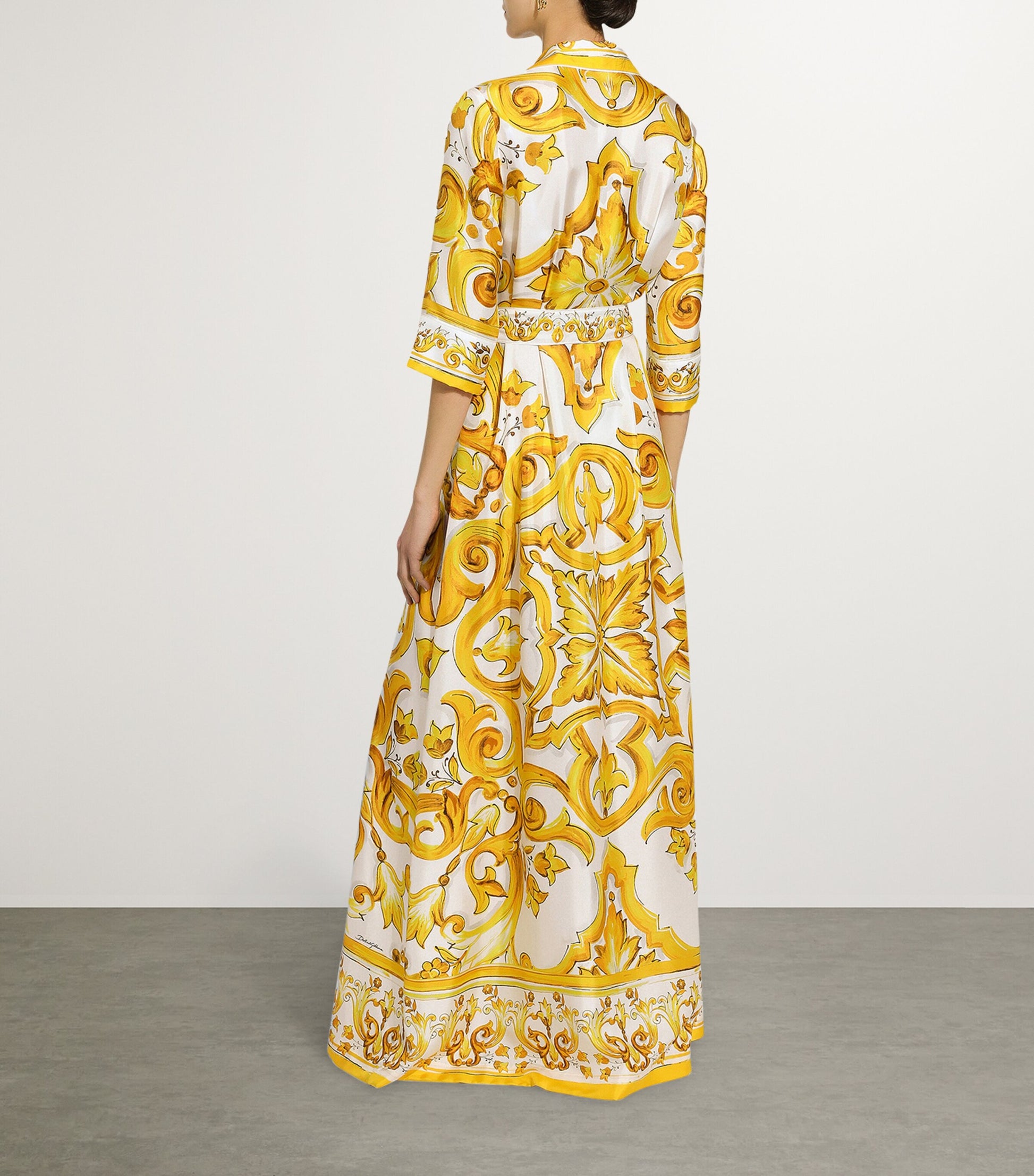 Dolce & Gabbana Multi Silk Printed Maxi Dress