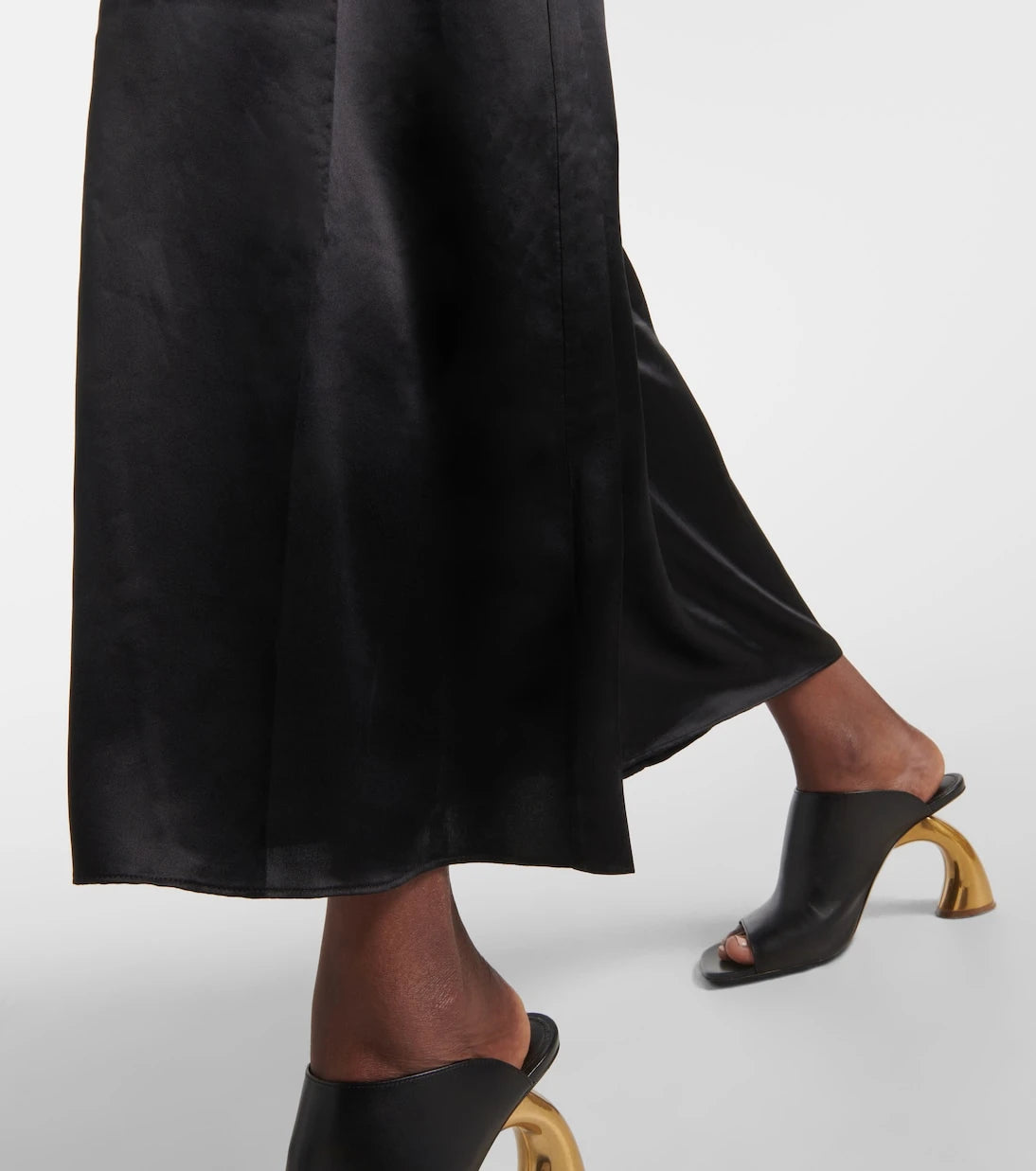 CO - Lace-trimmed silk satin slip dress