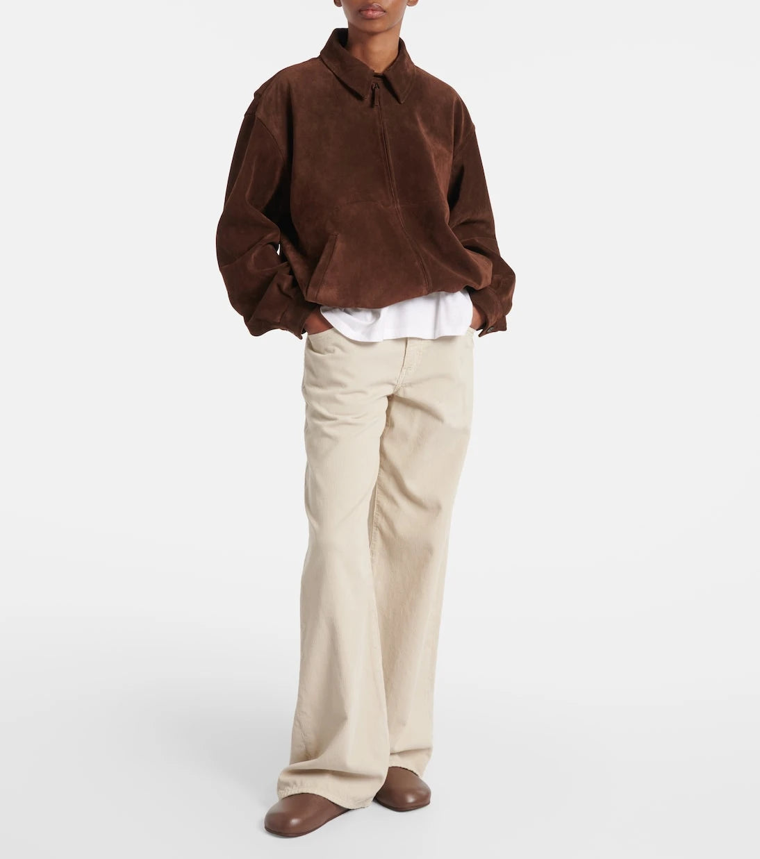 The Row - Roana suede bomber jacket