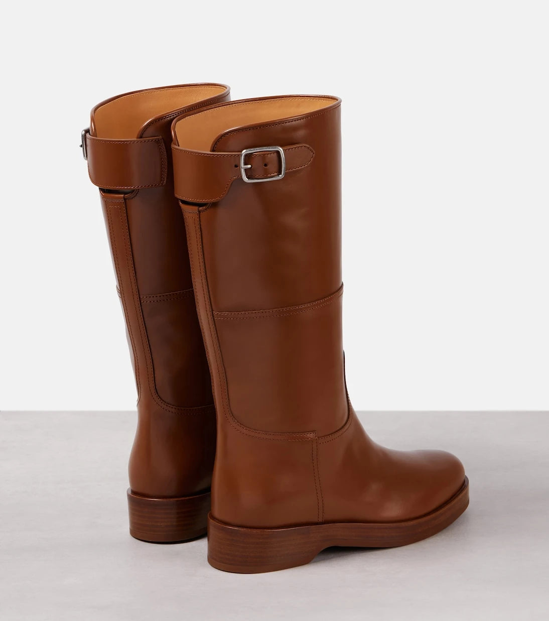Loro Piana - Lupo leather knee-high boots