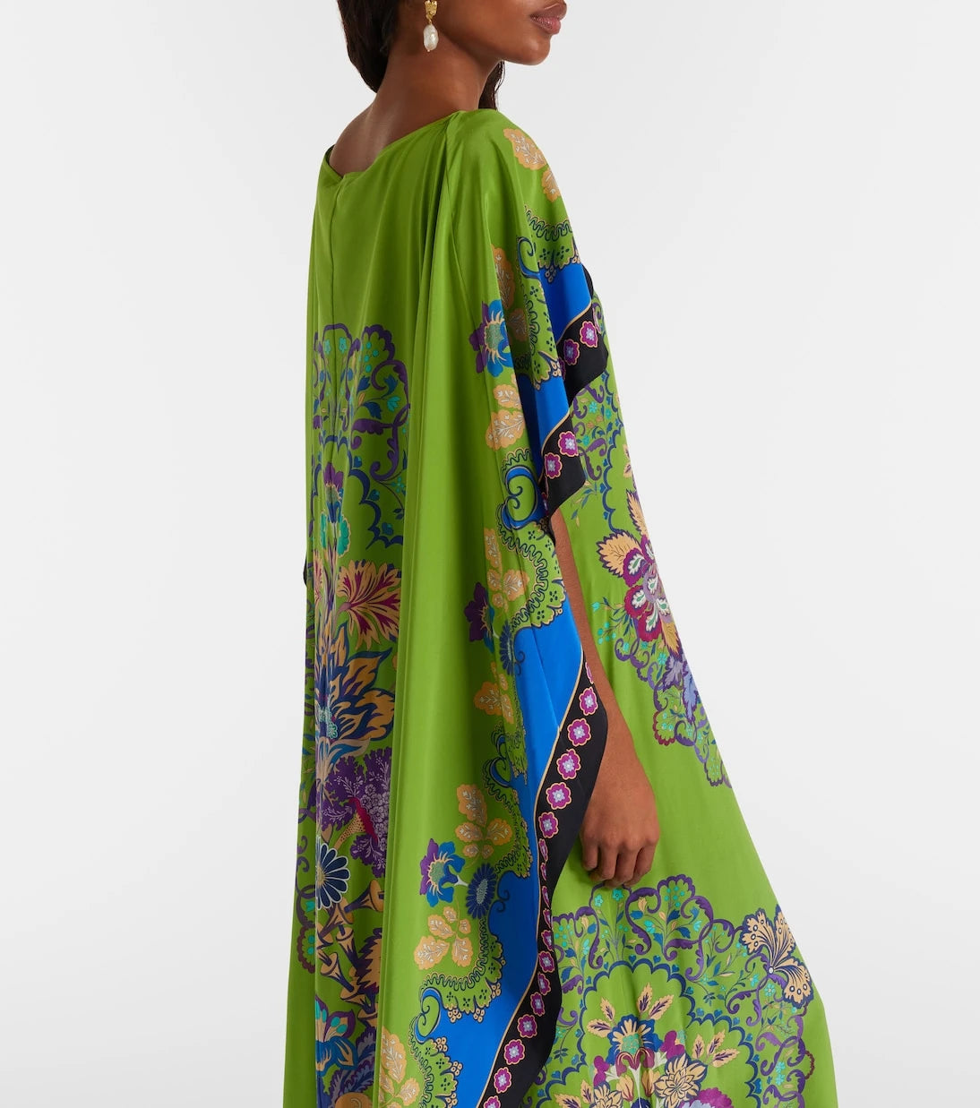 La DoubleJ - Magic printed caped silk maxi dress