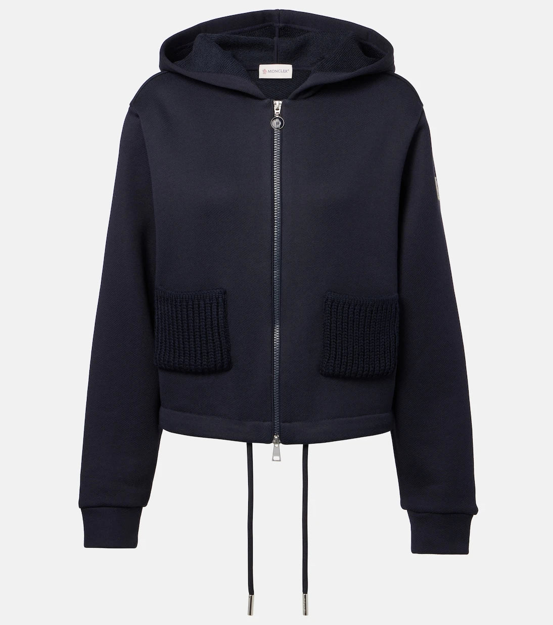 Moncler - Cotton-blend jersey zip-up hoodie