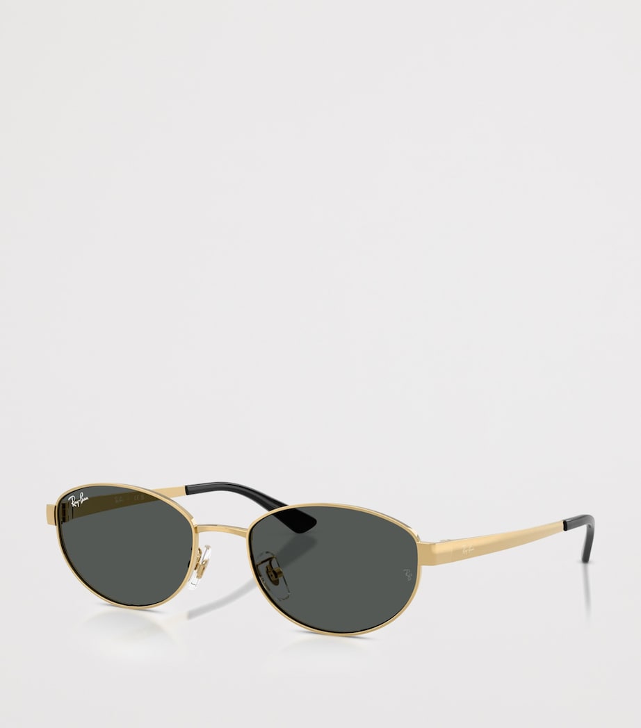 Gold RB3774D Metal Oval Sunglasses