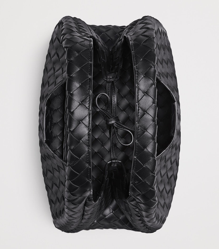 Medium Leather Intrecciato Campana Shoulder Bag