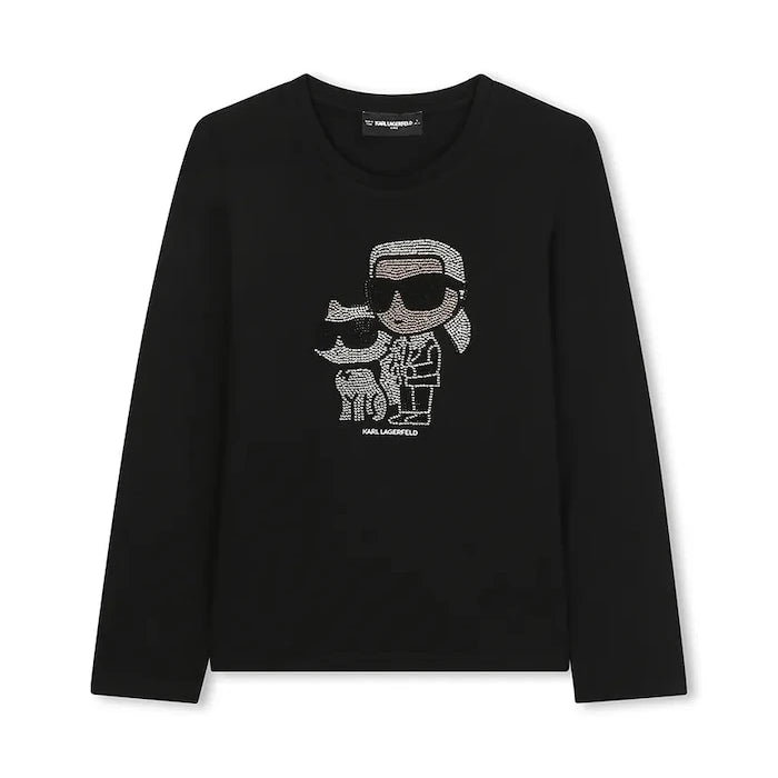 Детска блуза с дълги ръкави Karl Lagerfeld