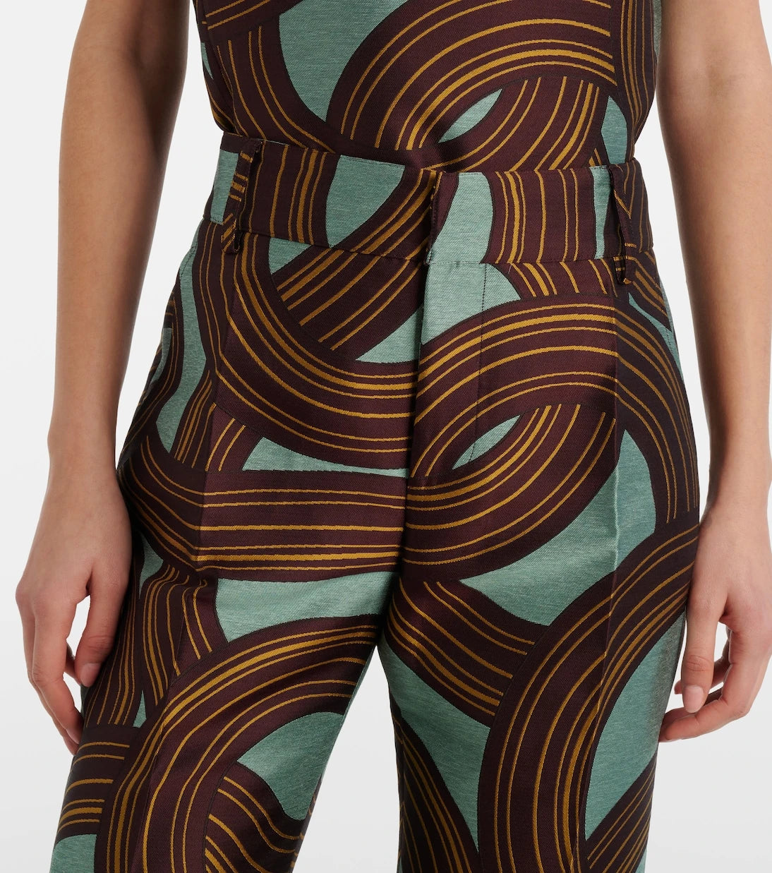 La DoubleJ - Hendrix printed cropped straight pants