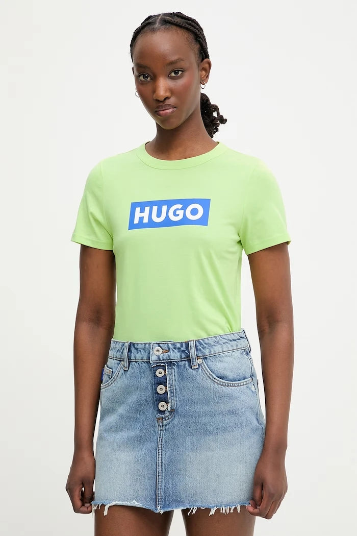 HUGO Blue basic kadın pamuklu Classic Tee_B